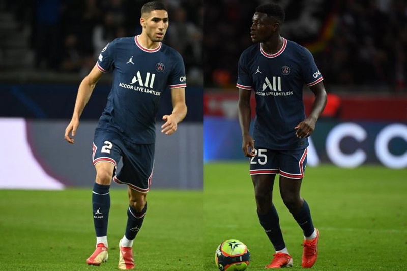 Tốc độ xé gió của Achraf Hakimi và Nuno Mendes giúp PSG chuyển trạng thái tấn công chớp nhoáng.